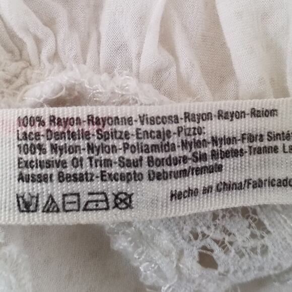 Intimately Free People Ivory Tank Dress Size Medium Boho Style - Picture 6 of 6